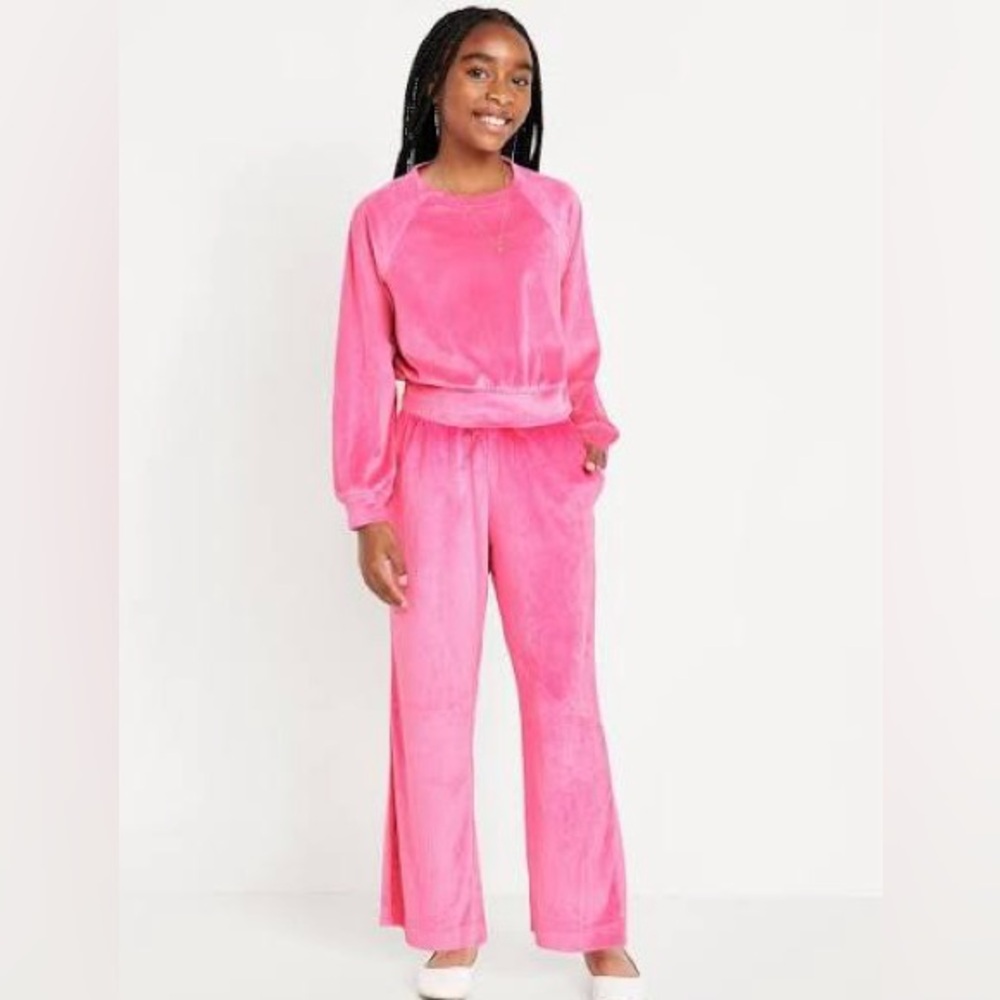 Girls  Pink Velour set